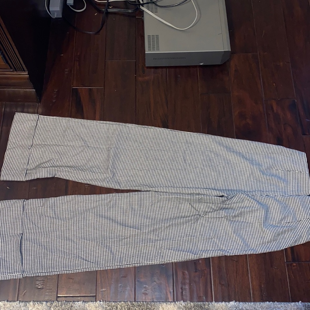black and white dress pants